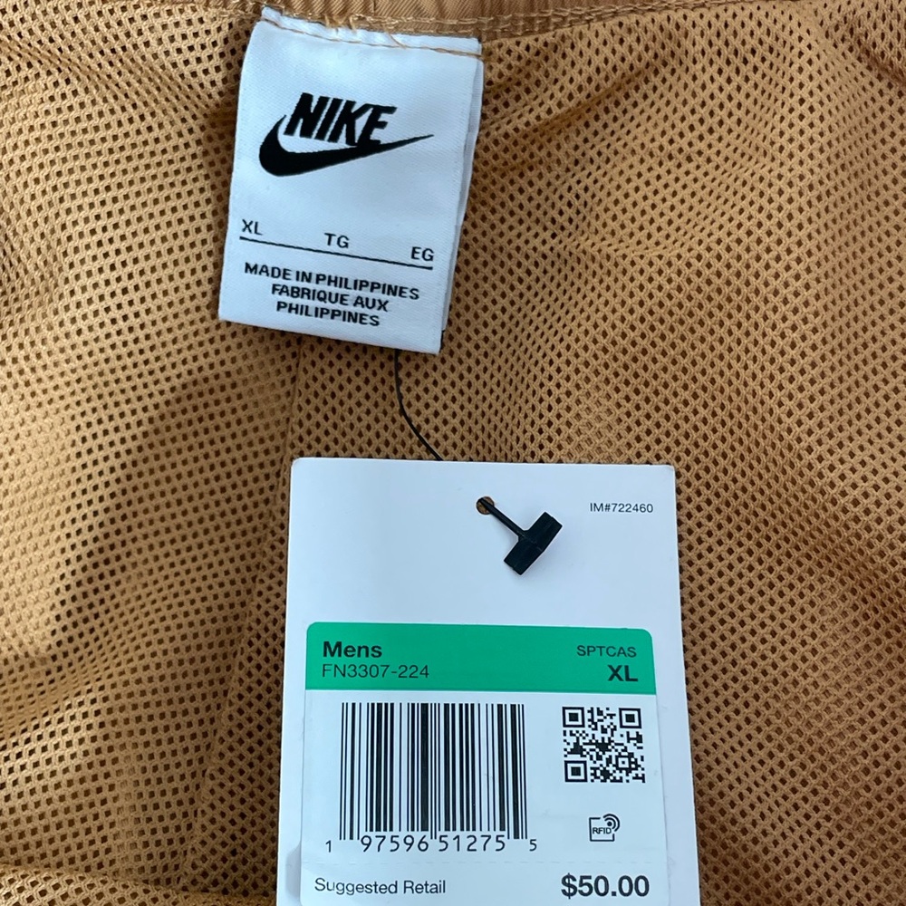 🆕 Nike Club Men's Woven Flow Shorts. Flax/White. Size(s): XL, 2XL. *NWT* - Picture 8 of 16